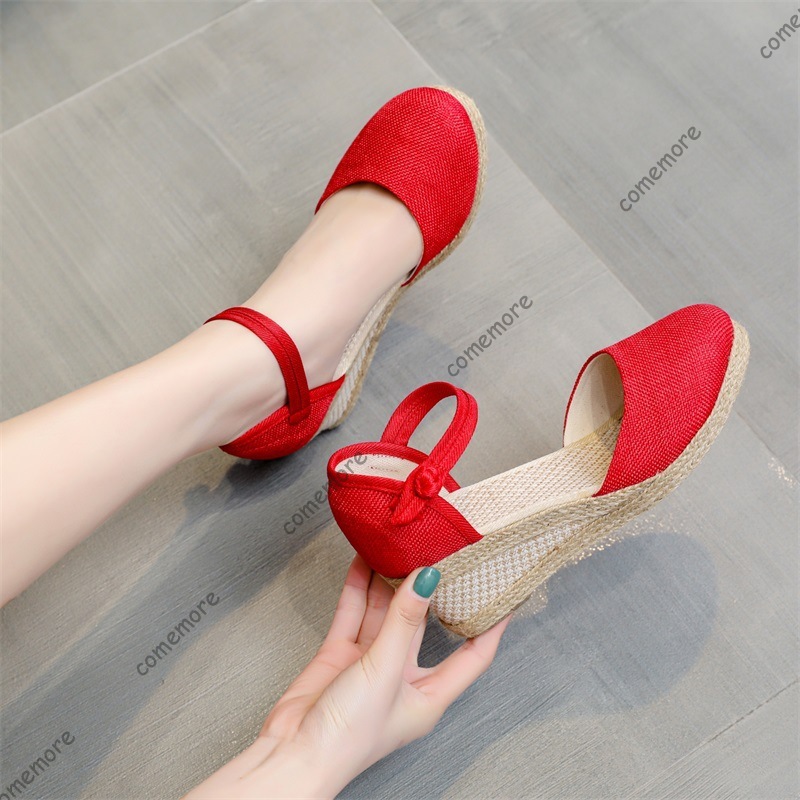 Босоножки Comemore, летняя обу – обзор и цена Wedge Espadrille Women