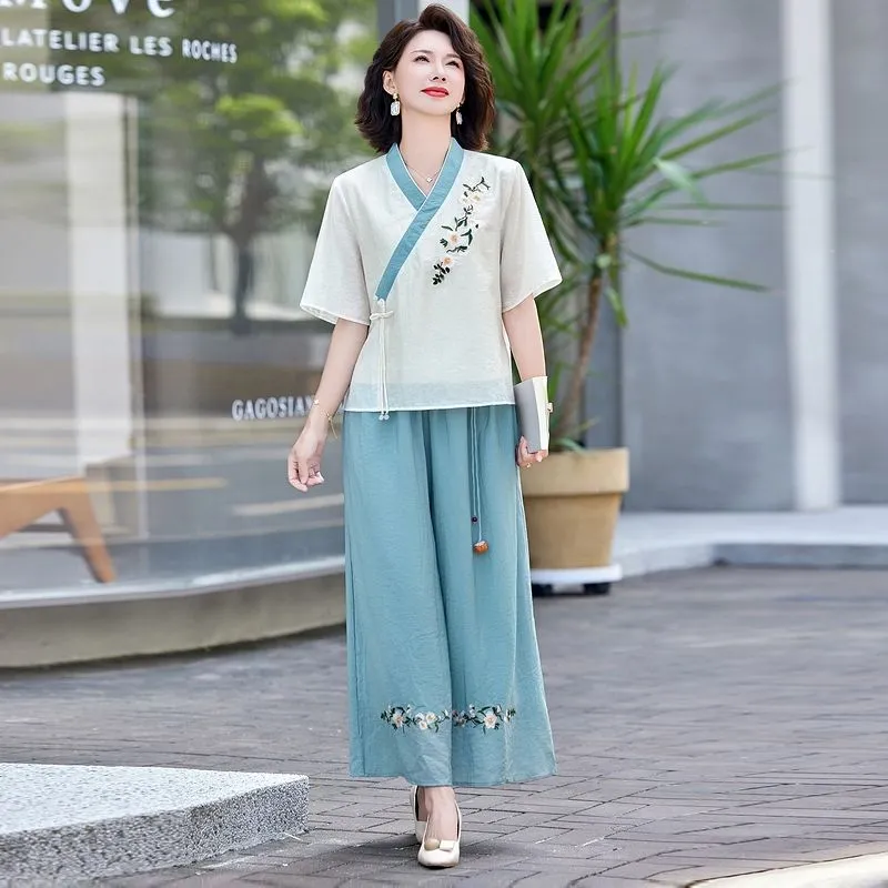 Новый женский комплект из льна – обзор и цена Linen Pant Wide