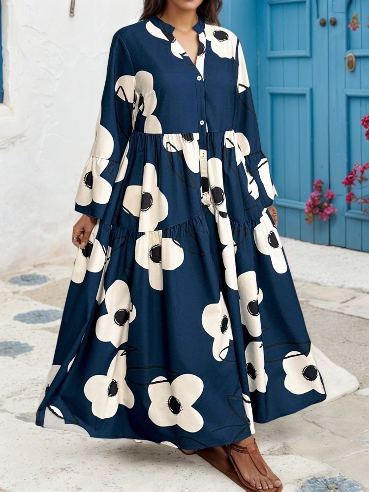 Платья больших размеров XL-4XL – обзор и цена Midi Skirt Floral